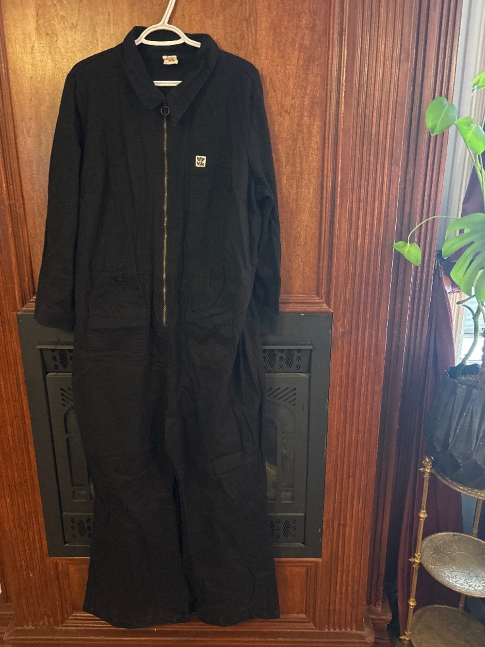 Lucy & Yak Maggie boilersuit wide leg bell bottom plus jumpsuit US 20 like new
